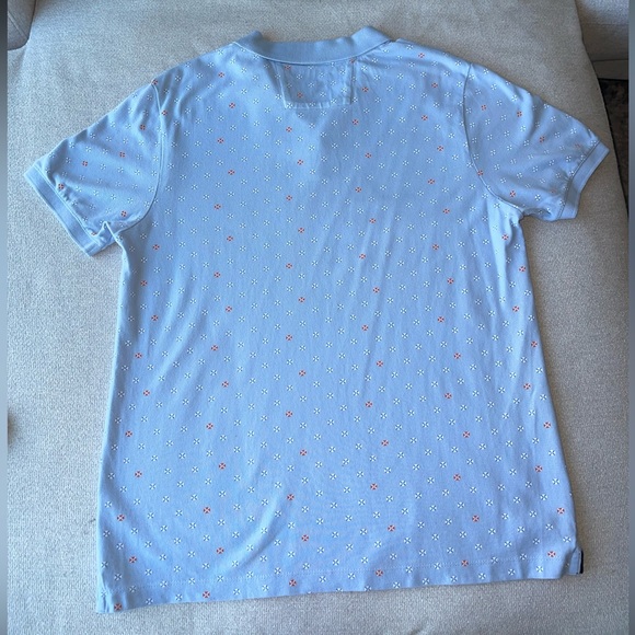 Banana Republic Blue Detailed Organic Cotton Pique Polo | Men’s Size Large - Picture 5 of 8